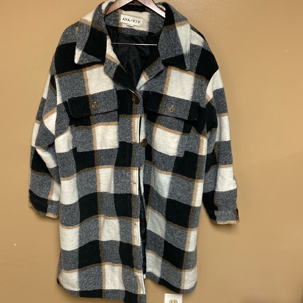 Ava and Viv Plaid Shacket